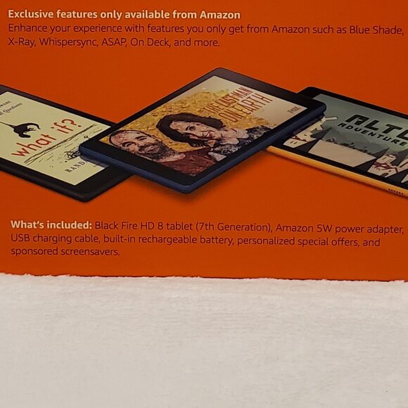 NIB-Factory Sealed Amazon Fire HD 8 w/Alexa (7th Generation) 16GB Color Black - Picture 11 of 12